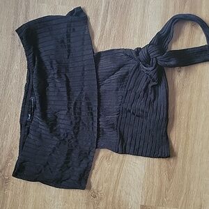 Off shoulder black shirt